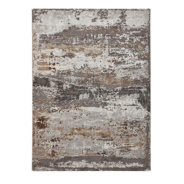 Craft 19788 Modern Abstract Distressed Marbled Metallic Shimmer Soft Textured Grey/Light Grey/Beige/White Rug-Think Rugs-Rug Love - The Most Loved Rug Store